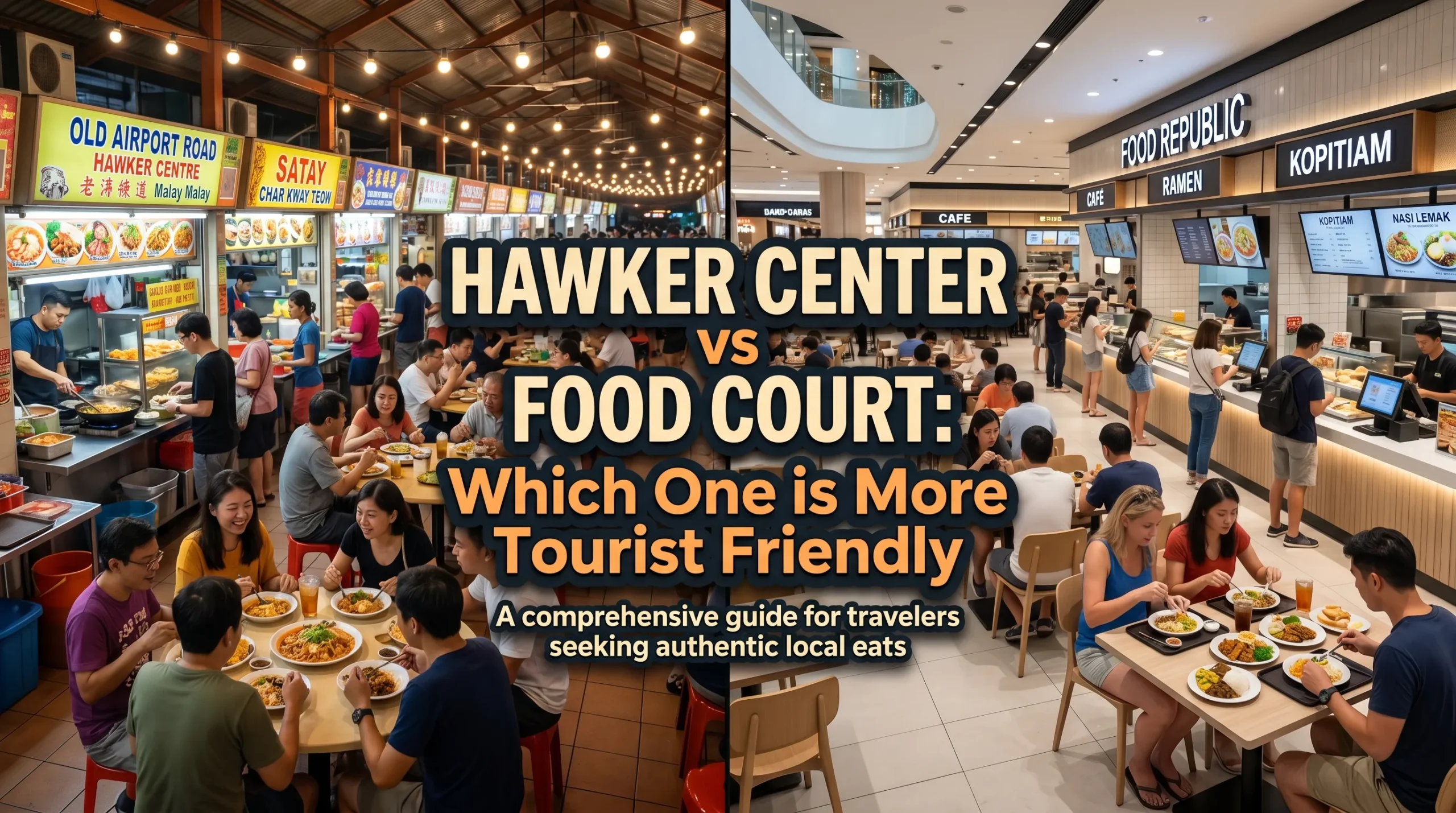 Hawker Center vs Food Court Which One is More Tourist Friendly