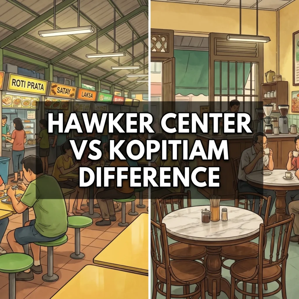 Hawker Center vs Kopitiam Difference