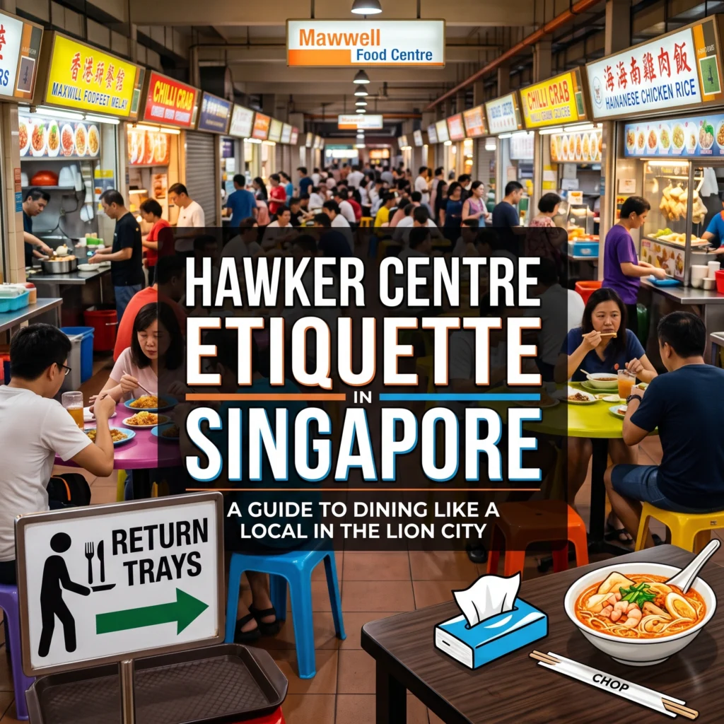 Hawker centre etiquette in Singapore